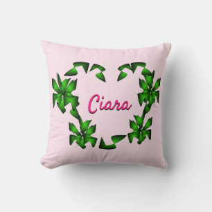 Irish Heart Ciara Baby Blanket Throw Pillow