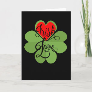 Irish Heart Love Shamrock Love Gift Card