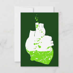 irish heart of green beer invitation