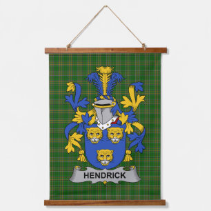 Irish Hendrick or O_Henrick Coat of Arms Family Cr Hanging Tapestry