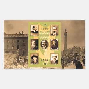 Irish Heroes for Rectangle-Stickers-Glossy Sticker