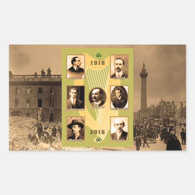 Irish Heroes for Rectangle-Stickers-Glossy Sticker (Front)