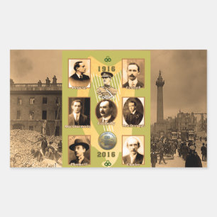 Irish Heroes image for Rectangle-Stickers-Glossy Sticker
