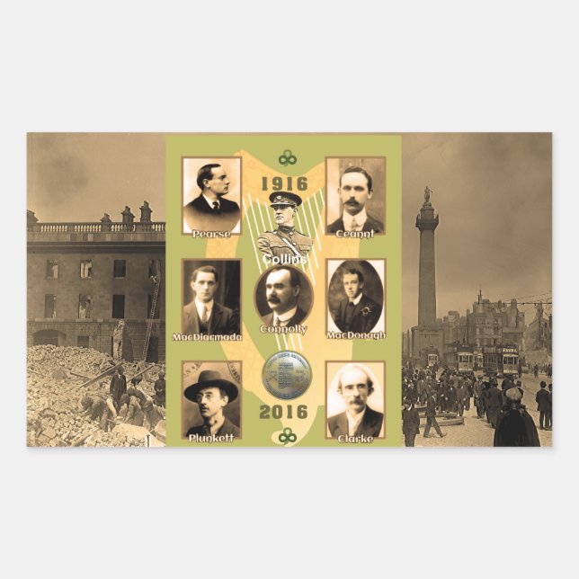 Irish Heroes image for Rectangle-Stickers-Glossy Sticker (Front)