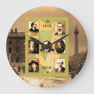Irish Heroes image for Round-Large-Wall-Clock Large Clock