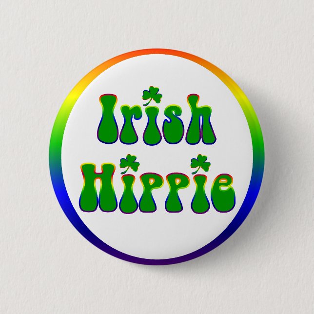 Irish Hippie Round 2 Inch Round Button (Front)