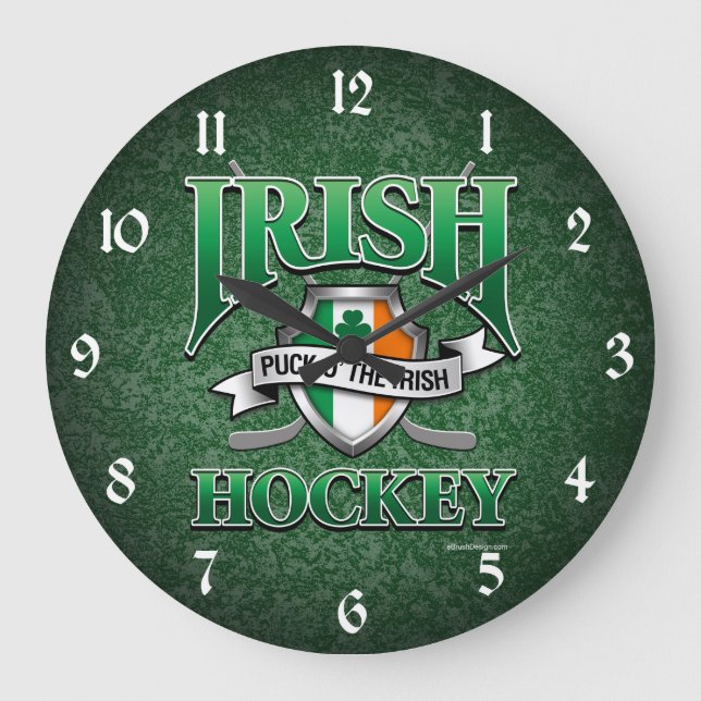 Irish Hockey Large Clock (Front)