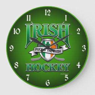Irish Hockey Large Clock