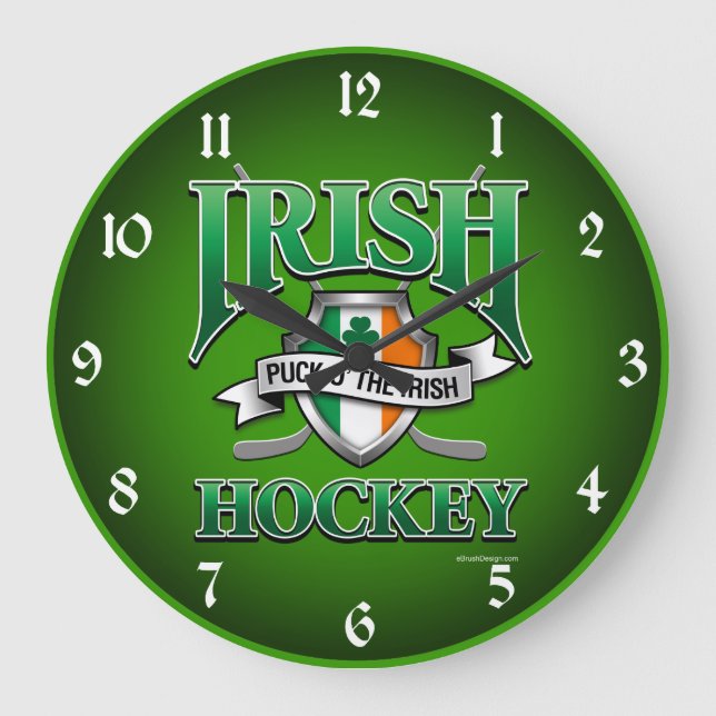 Irish Hockey Large Clock (Front)