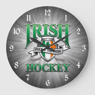 Irish Hockey Large Clock