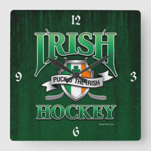 Irish Hockey Square Wall Clock