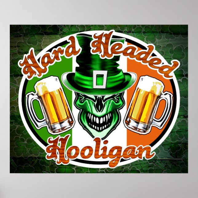 Irish Hooligan Skull: Hard Headed Hooligan 1 Poster (Front)