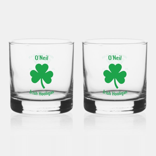 Irish Hooligan Whiskey Glass (Front)