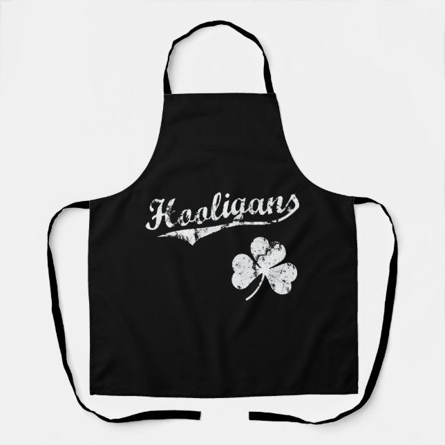 Irish Hooligans St Patrick'S Day Humour Apron (Front)
