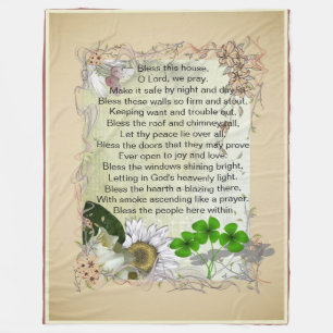 Irish House Blessing fleece blanket