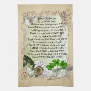 Irish House Blessing kitchen towel
