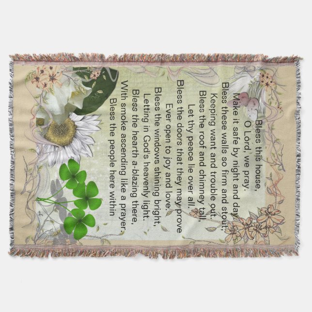 Irish House Blessing throw blanket (Front)