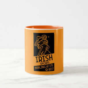 Irish Hurling Sport Two-Tone Coffee Mug