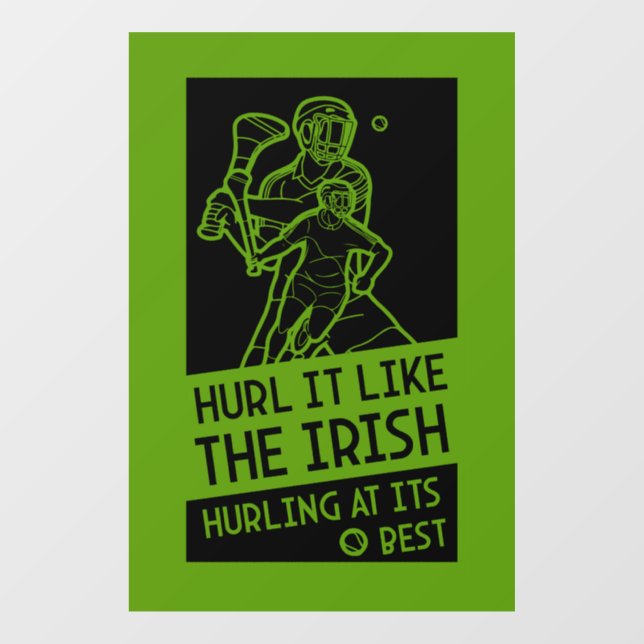 Irish Hurling Sport Window Cling (Sheet)