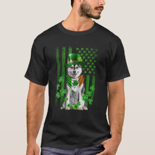Irish Husky St Patrick's Day Funny Leprechaun Husk T-Shirt