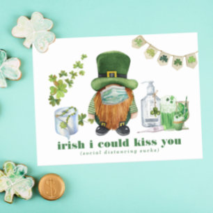 Irish I Could Kiss You   St. Patrick's Quarantine Postcard