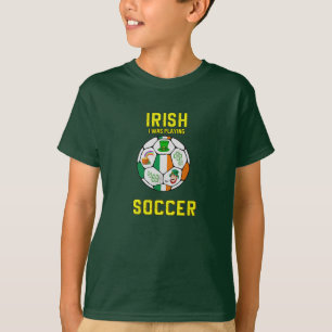 Irish I Was Playing Soccer - Ireland Pun T-Shirt