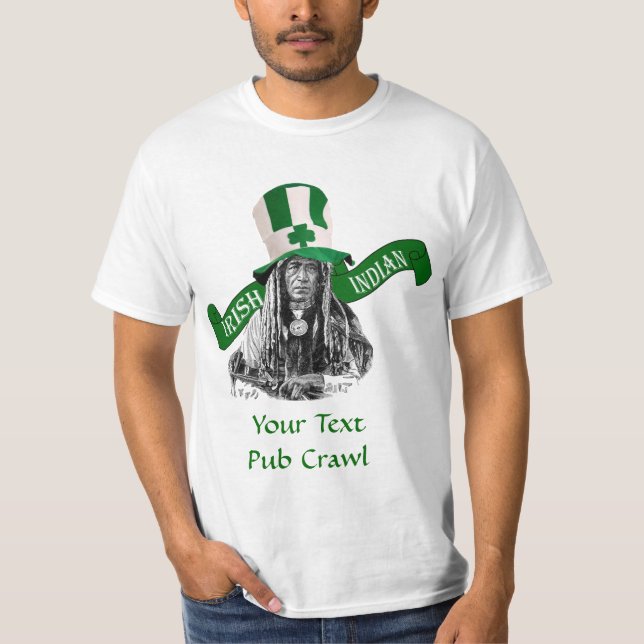 Irish Indian  St Patrick's day T-Shirt (Front)