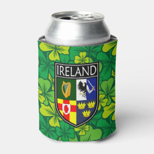 Irish - Ireland Crest & Shamrock Can Cooler