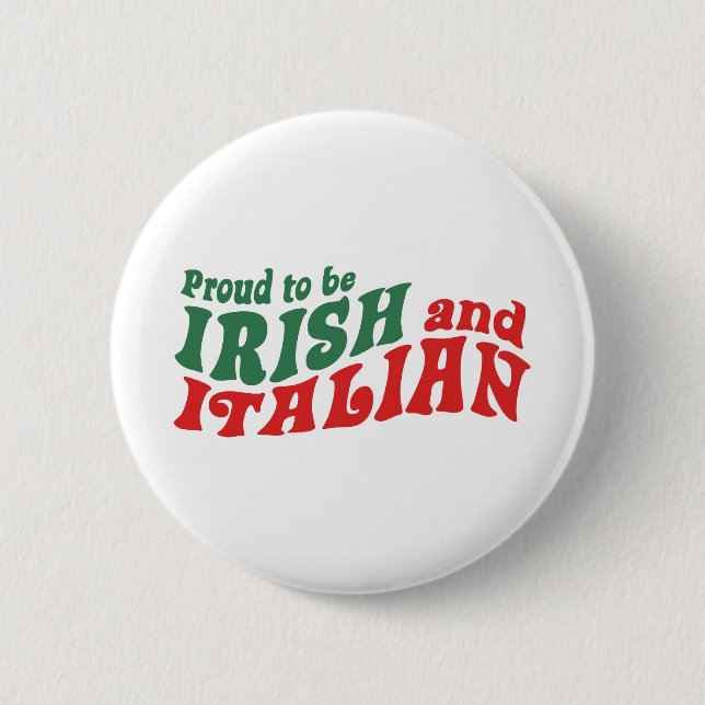 Irish Italian 2 Inch Round Button (Front)