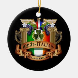 Irish Italian all American Ceramic Ornament