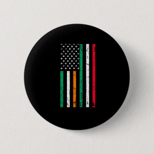 Irish Italian American Flag Ireland Italy ST PATRI 2 Inch Round Button