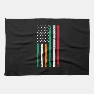 Irish Italian American Flag Ireland Italy ST PATRI Kitchen Towel
