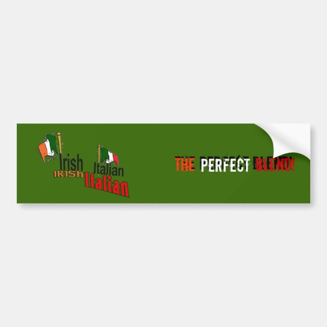 Irish Italian Bumper Sticker (Front)