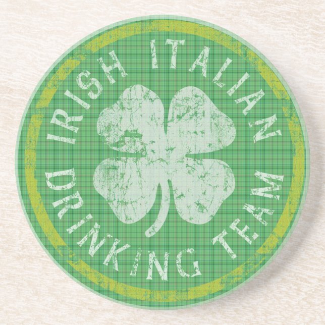 Irish Italian Drinking Team Coaster (Front)