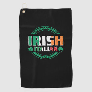 Irish Italian Flag Half Irish Half Italian St Patr Golf Towel