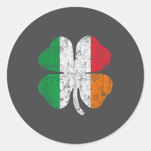Irish Italian Flag Italy Ireland St Patricks Day Classic Round Sticker