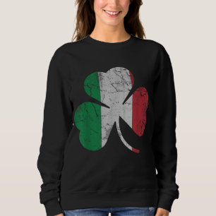Irish Italian Flag Shamrock St Patrick's Day Italy Sweatshirt