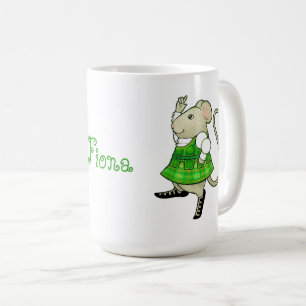 IRISH JIG MOUSE Tall White Mug + Text