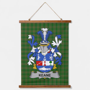 Irish Keane or O_Cahan Coat of Arms Family Crest Hanging Tapestry