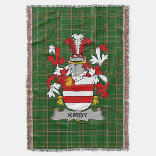  Irish Kirby or O_Kirby Coat of Arms Family Crest  Throw Blanket