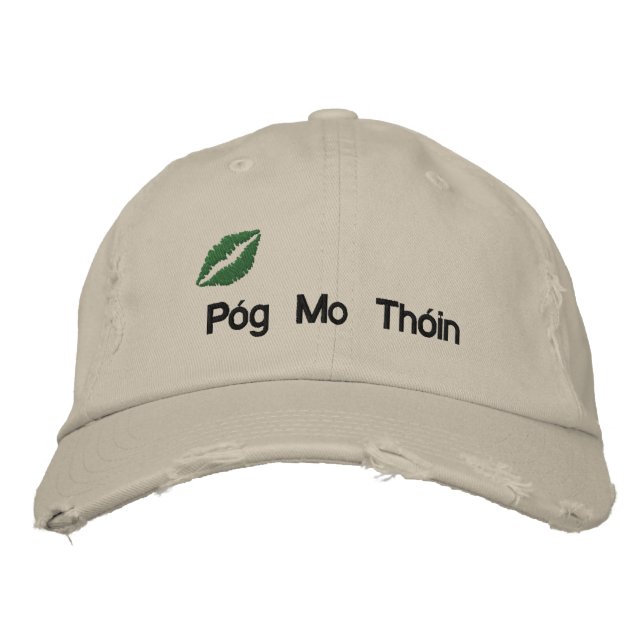 Irish "Kiss My Butt" Embroidered Hat (Front)