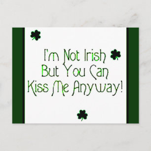 Irish kiss postcard