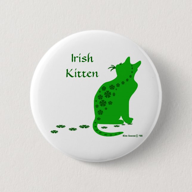 Irish Kitten-Button 2 Inch Round Button (Front)