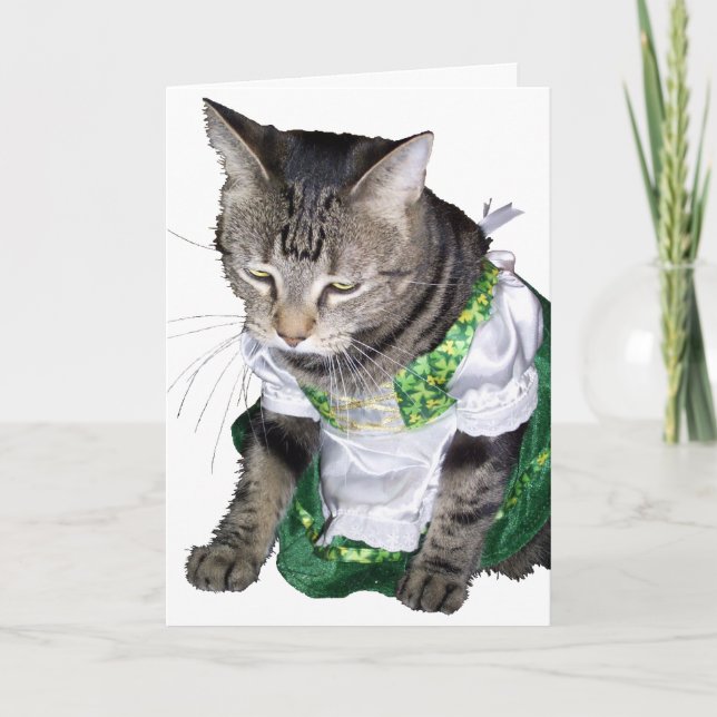 Irish kitty/leprechaun carte de retrait (Devant)