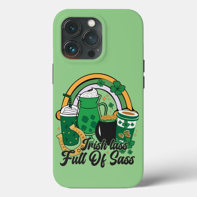 Irish Lass Full of Sass - Cheeky St. Patrick's Day Case-Mate iPhone Case (Back)