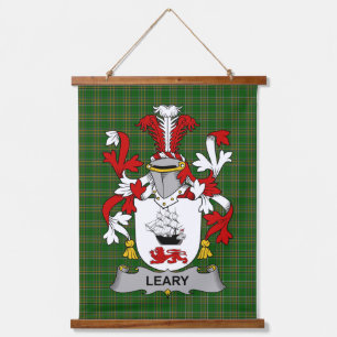 Irish Leary or O_Leary Coat of Arms Family Crest Hanging Tapestry