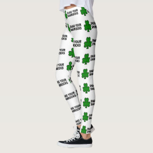 irish leggings shake your shamrocks funny