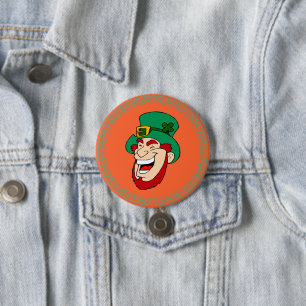 Irish Leprechaun 3 Inch Round Button