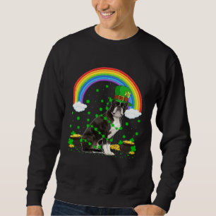 Irish Leprechaun Hat Boston Terrier St Patrick s D Sweatshirt