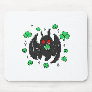 Irish Leprechaun Mothman Shamrock Kawaii St Patric Mouse Pad